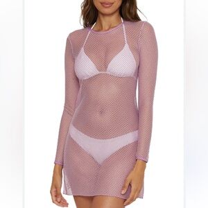 BECCA Sheer Beach Cover Ups Malva Size Large